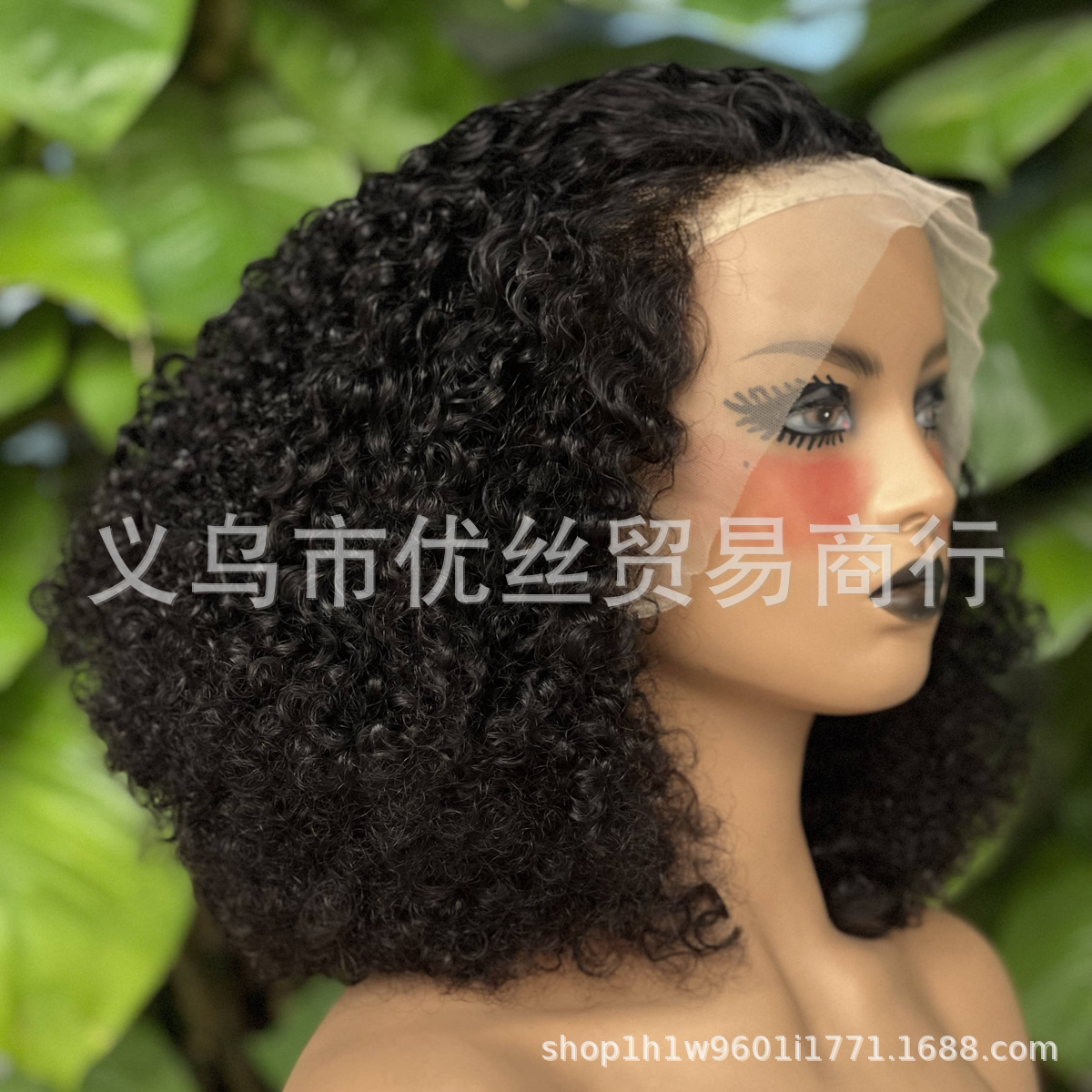 Factory direct new European and American African fashion wig ladies long curly hair real hair wavy wig