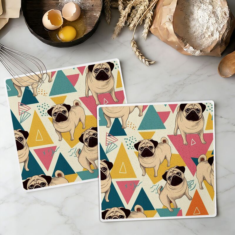 Cross-Border Microfiber Pug Dog Print Kitchen Cleaning Cloth Dishcloth Tea Towel Absorbent Quick-Dry Small Square Cleaning Towel Cross-Border Microfiber Pug Dog Print Kitchen Cleaning Cloth Dishcloth Tea Towel Absorbent Quick-Dry Small Square Cleaning Towel