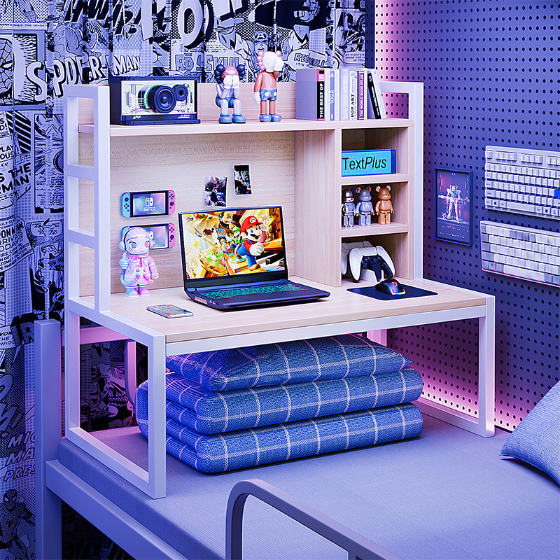 Bed Computer Desk, Gaming Desk, Bunk Bed Dormitory Artifact, College Student Study Desk, Lazy Bedside Book Table