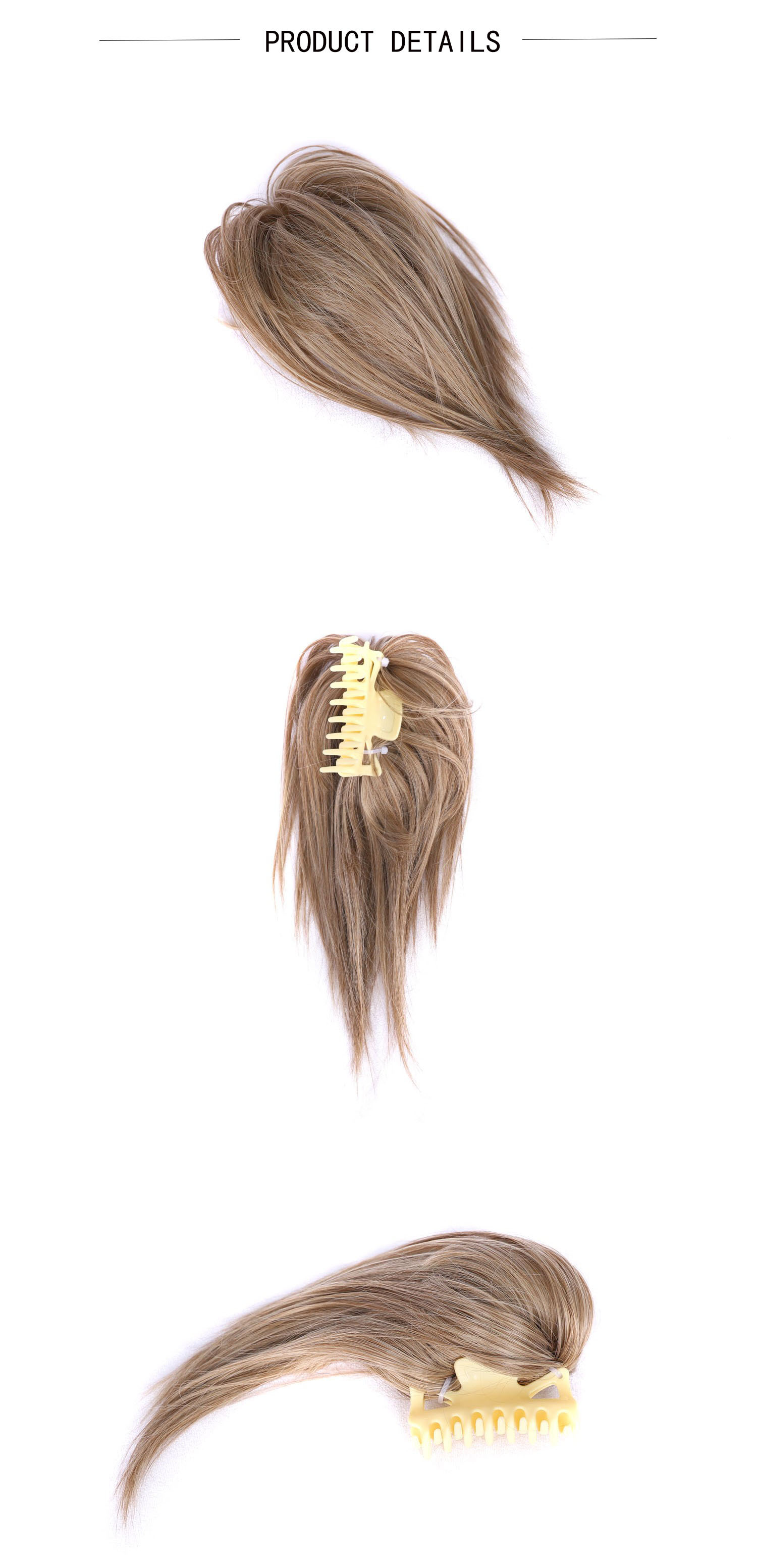 Foreign trade short wig ponytail, waterfall fountain ponytail, tall short hair ponytail, foreign trade gripper ponytail_voghion.com