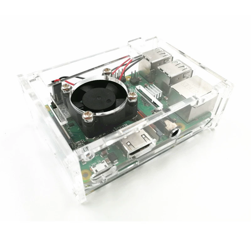 Корпус для Raspberry Pi 3B, корпус для 3-го поколения B+; корпус для платы Raspberry Pi, совместимый с вентилятором
