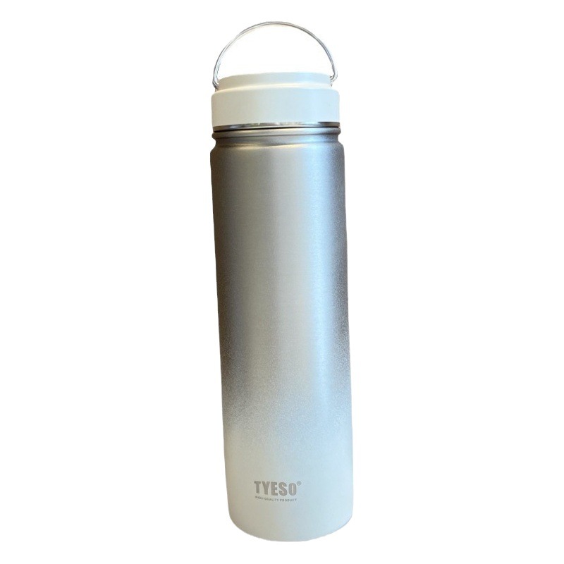 Taishuo Nuevo gradiente de metal natural recta Taza de vacío de acero inoxidable taza valor de la cara de gran capacidad estudiante portátil Taza de agua