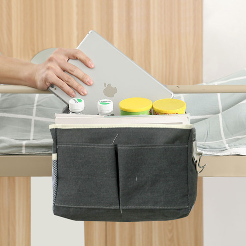 Home multifunctional bedside hanging bag college dormitory hanging basket bedside fabric hanging basket bed storage manufacturer wholesale