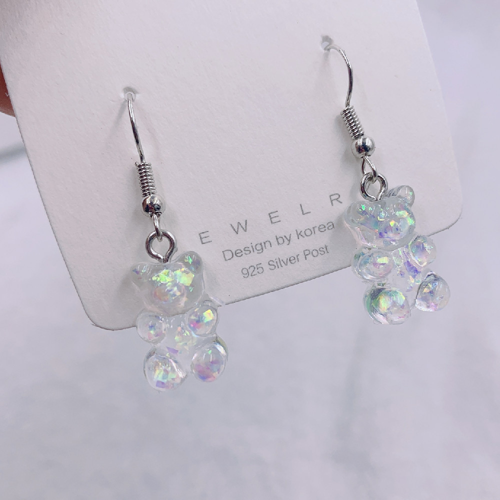 1 Pair Fashion Bear Resin Plating Women's Drop Earrings display picture 8