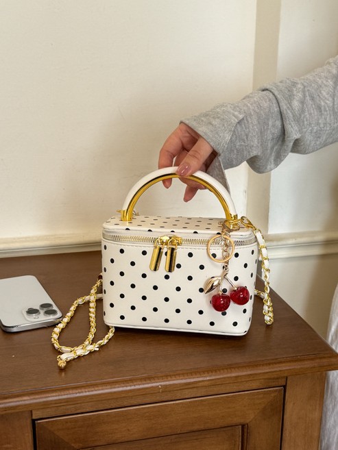 Bolso para mujeres 2026 nueva popular onda punto caja de mano bolso cuadrado de alta calidad sensación ligera de lujo cadena de moda bolso de mano