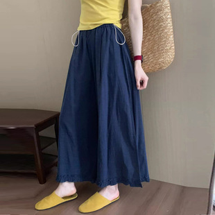 Maternity Pants Solid Color Ruffle Casual Pants 2025 Spring and Autumn New High-Waisted Slimming Age-Reducing Wide-Leg Pants