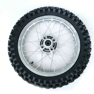 Motorcycle wheel hub – Off-Road Motorcycle Front Wheel 80/100-19 - rear-16-silver-rear-wheel