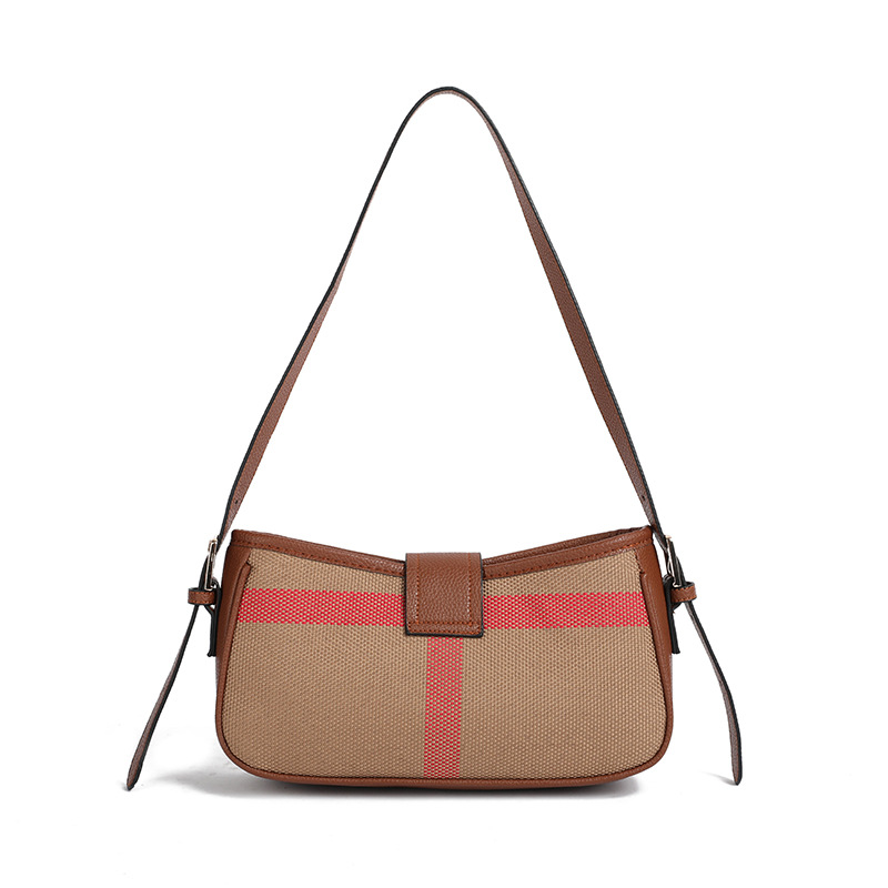 2023 nuevo bolso de las mujeres de moda simple contraste color hombro bolsa de mano bolso europeo y americano retro cuadrado hebilla baguette bolsa de la axila