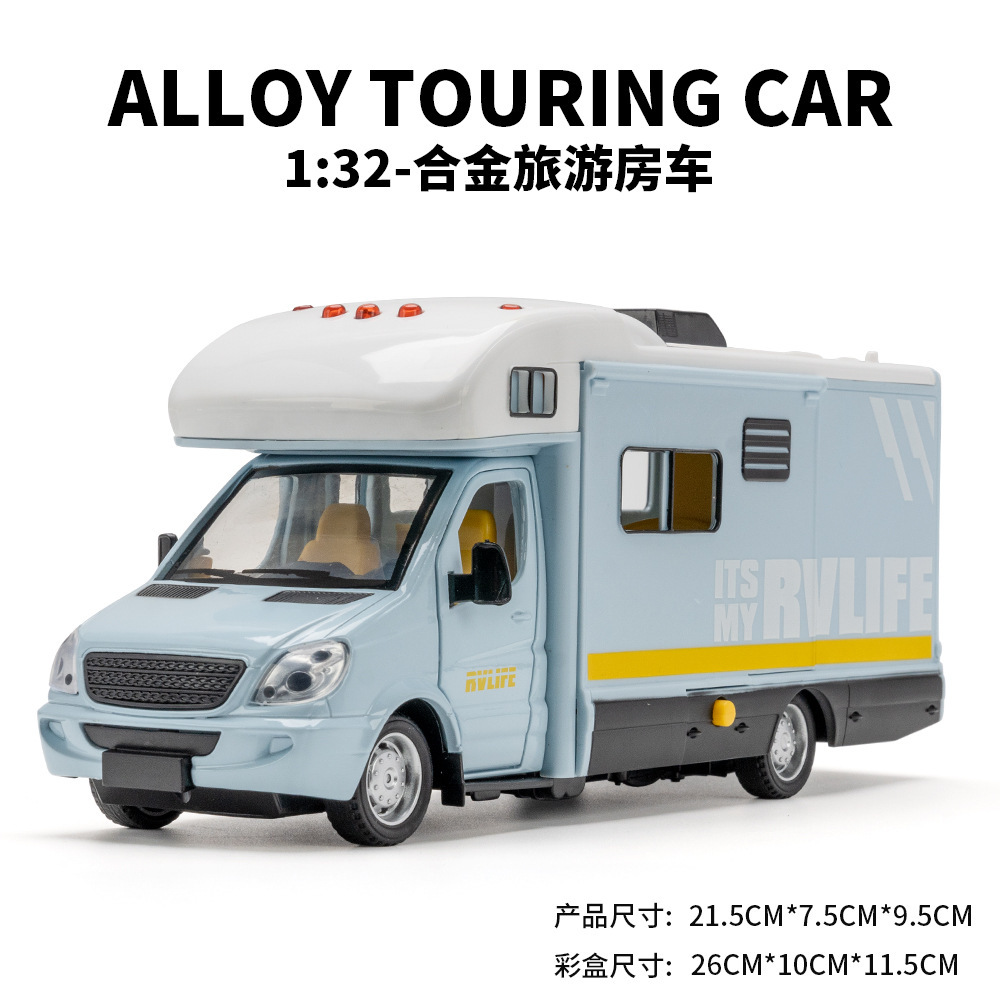 Cailixin aleación modelo de coche 1:32 camping RV sonido luz Tire hacia atrás coche de juguete música modelo decoración colección