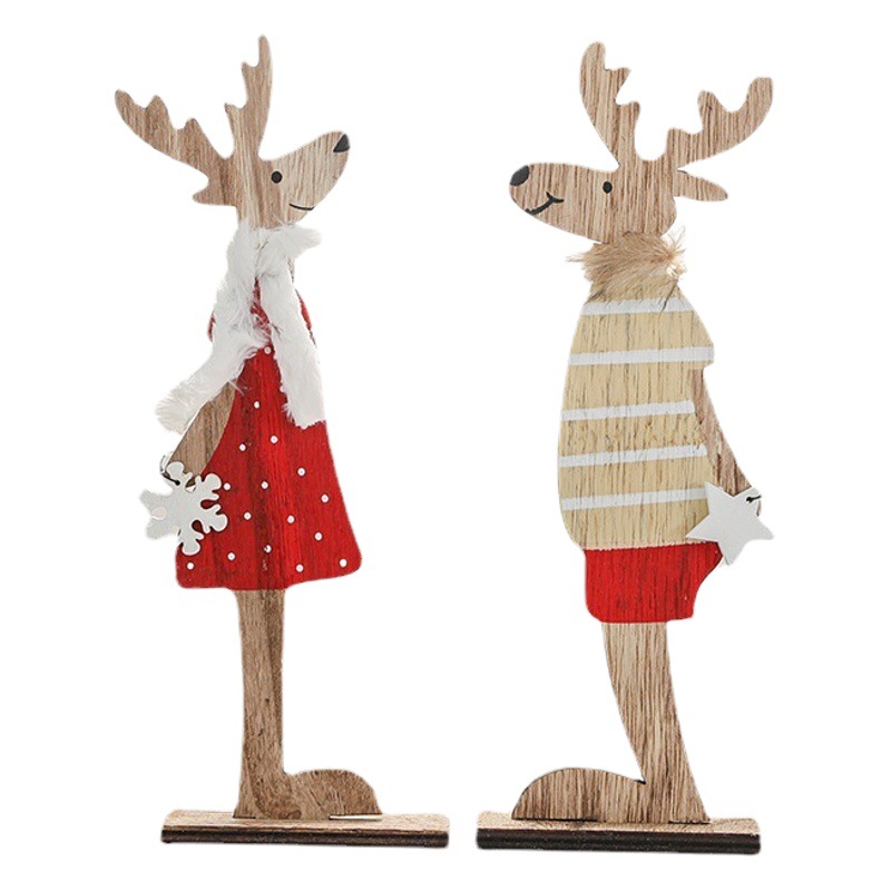 Navidad nuevo ciervo muñeca alce decoración Navidad Sika ciervos artificiales decoración del árbol de Navidad
