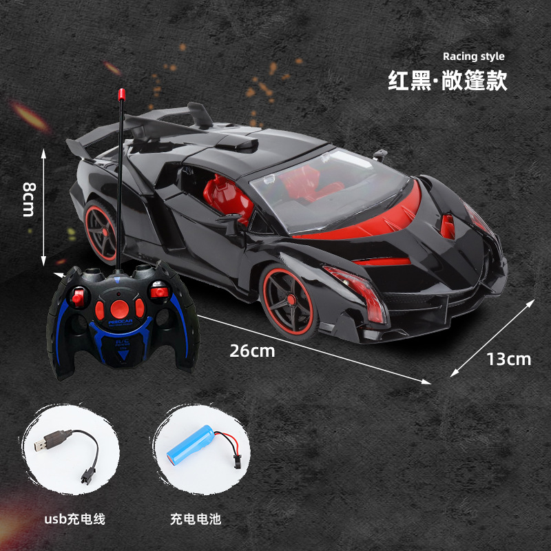 1:14 rojo y negro de cinco vías de apertura de la puerta con un solo clic + convertible