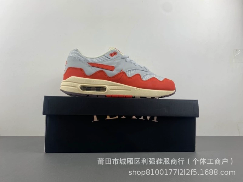 Чистый оригинальный TS x Air Max 1 световые ядра Радуга желтый крюк хаки высококачественная иностранная торговая обувь