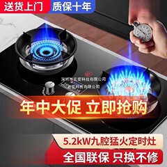 燃气灶双灶家用天然气灶台嵌入式液化气煤气灶定时猛火炉