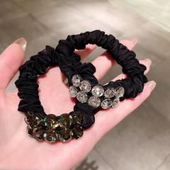 2022新款復古氣質水鑽大腸發圈女扎丸子頭馬尾發繩簡約百搭髮飾