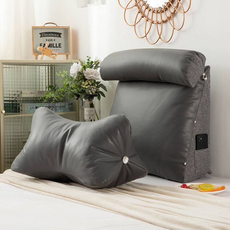 Wash-Free Tech Fabric Headboard Cushion, Bed Pillow, Sofa Large Backrest Cushion, Tatami Bed Backrest Pillow, Neck Support