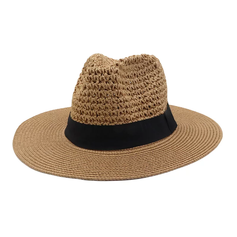 AliExpress Amazon Outdoor Весна и лето, новые мужские и женские пляжные шляпы с большим козырьком, соломенная шляпа CMDJS457