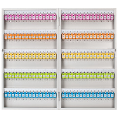 Geti 9327 Aluminum Alloy Key Management Box 150-Piece Key Box Wall-Mounted Key Cabinet Key Storage Container