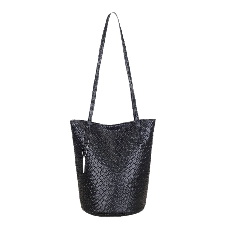 Bolso de mujer de diseño original de gran capacidad de tejido en relieve serpiente bolso de cubo de hombro bolso de mano para mujeres