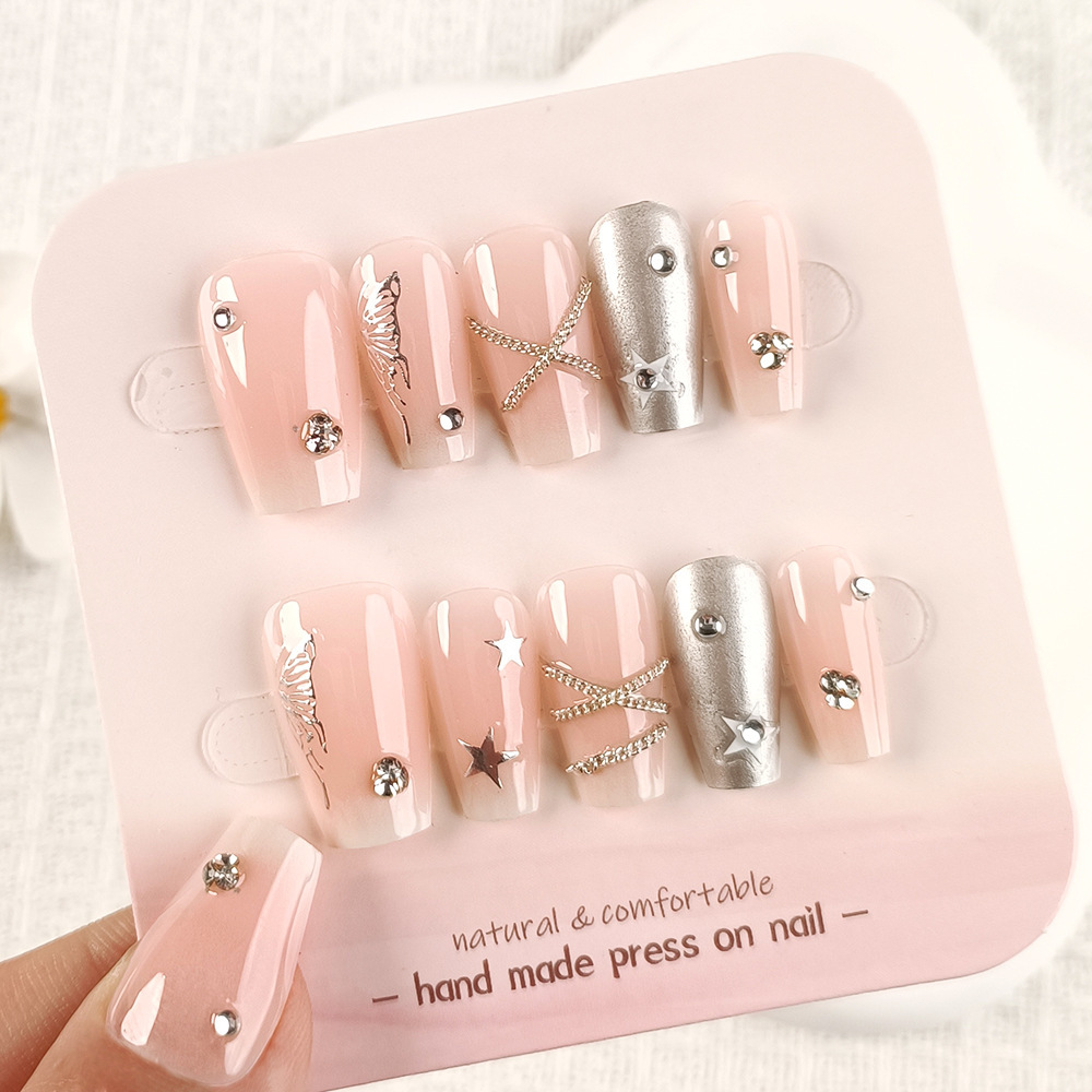 Xiaohongshu Douyin parche de arte de uñas caliente fototerapia para usar uñas de diez piezas