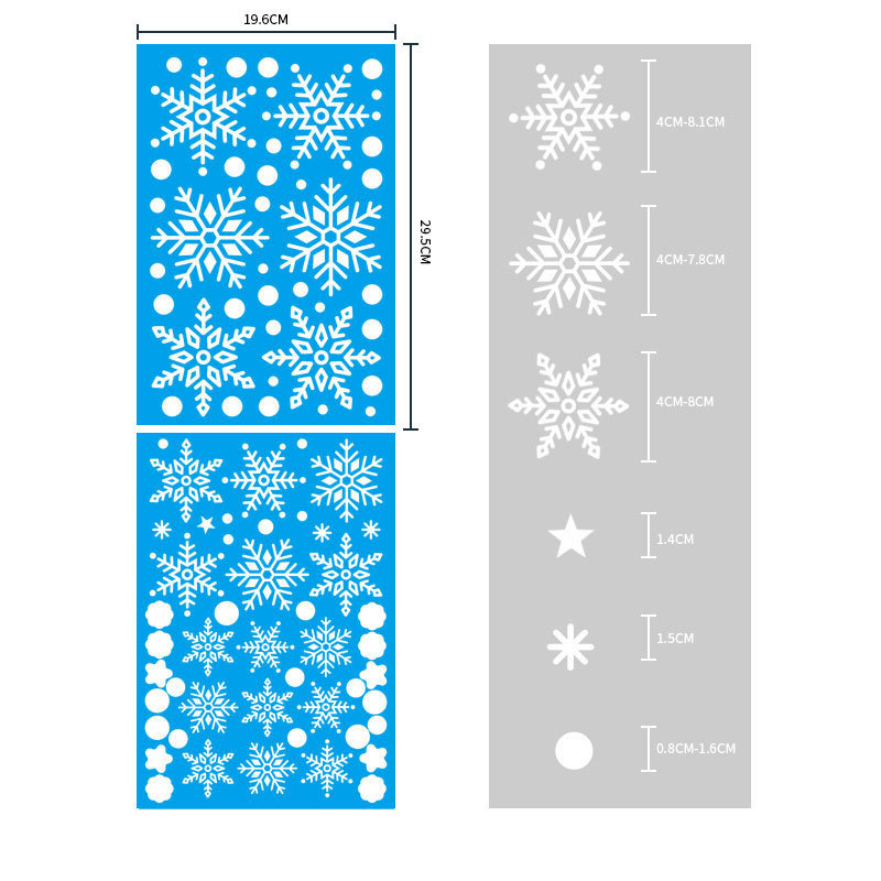 クリスマス装飾雪花ステッカークリスマスツリー老人雪だるまヘラジカ窓貼りパーティー用品クリスマスステッカー静電気|undefined