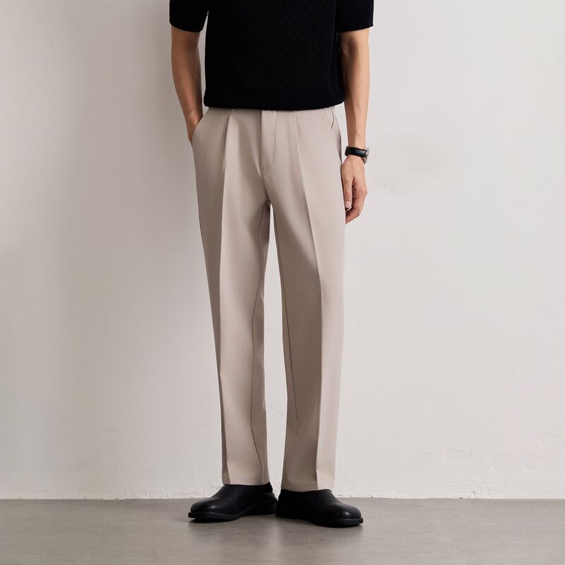 Danbaoni | 2026 Spring New Casual Straight-Leg Trousers Loose Fit Men's Light Business Slimming High-End Pants Danbaoni | 2026 Spring New Casual Straight-Leg Trousers Loose Fit Men's Light Business Slimming High-End Pants