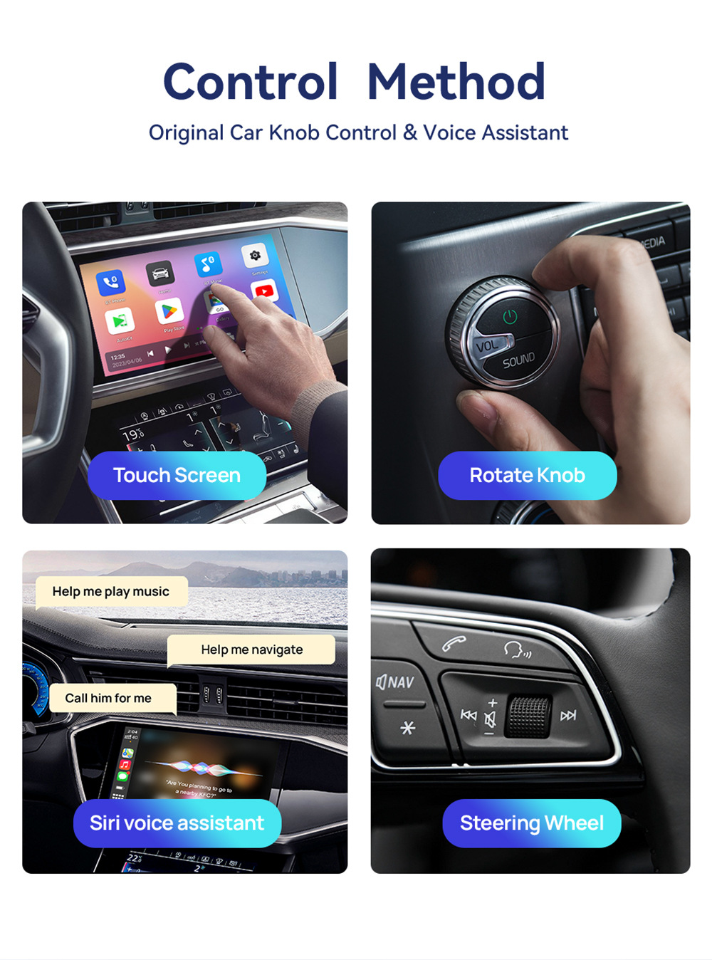 Cross-Border Original Car Carplay Wired to Wireless Adapter, In-Car Smart HDMI Output Car-Machine Connectivity Box