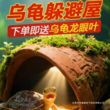 乌龟躲避屋六角恐龙鱼造景专用黄缘躲避洞穴瓦片晒台爬台龟缸用品
