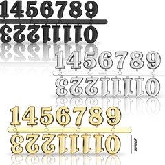 クロスボーダー人気時計デジタル列DIYローマ数字列創意時計デジタル金銀黒三色