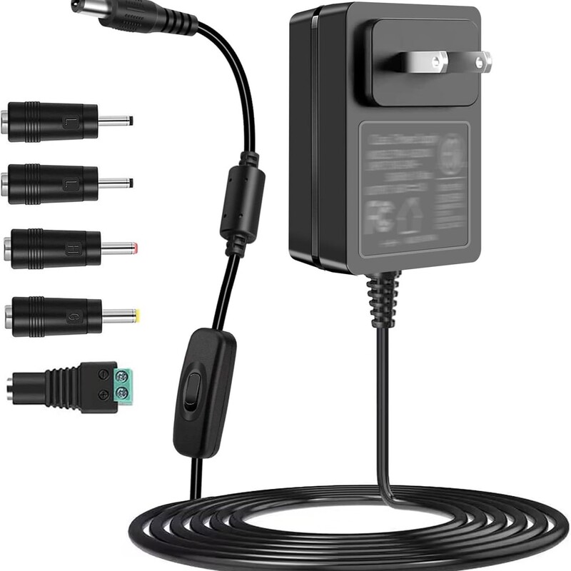 12V 2A Power Adapter LED Light Strip DVD Player Keyboard Router CCTV Camera