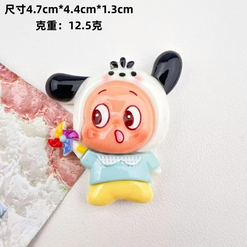 实色大卡三丽鸥小星卡通diy树脂配件手工发夹冰箱贴钥匙扣材料批|undefined