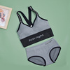 Sports sexy yoga clothing with letters, vest, set, underwear, English letters, lifting effect