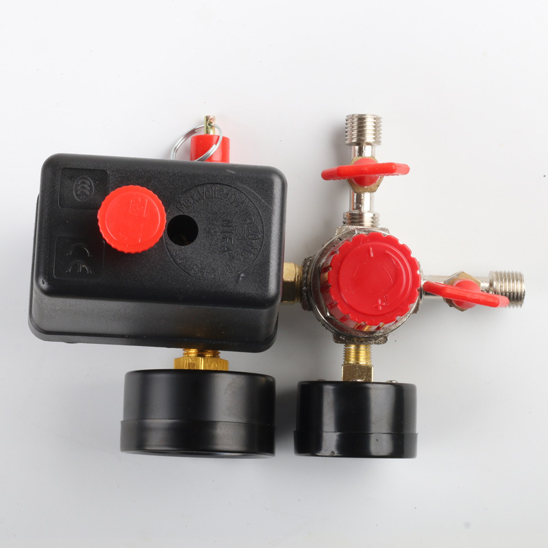 Factory direct sales three-hole four-hole pressure regulating valve assembly air compressor pressure switch assembly accessories air pump automatic switch