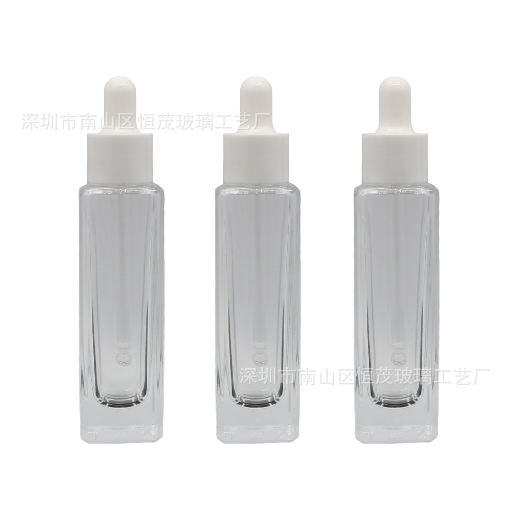 大量现货30ml2198玻璃化妆品滴管瓶配件可以按要求做颜色