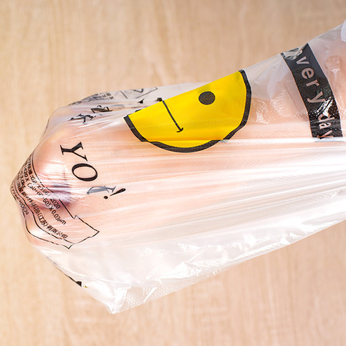 Transparent smile bag wholesale vest bag takeout packing bag food packaging bag plastic hand-held convenient plastic bag