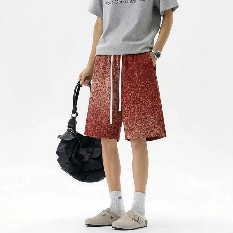 Wholesale 2026 new casual straight shorts with starry design, men's summer shorts, beach shorts Wholesale 2026 new casual straight shorts with starry design, men's summer shorts, beach shorts