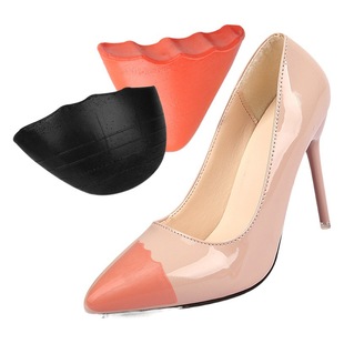 PU size adjustment shoes head plug men and women thickened soft anti-wear toe filling sports high heel leather shoes half size pad insole