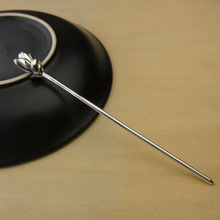 入梦 925纯银兰花发簪子女盘发花朵银钗新款发饰七夕情人节礼物