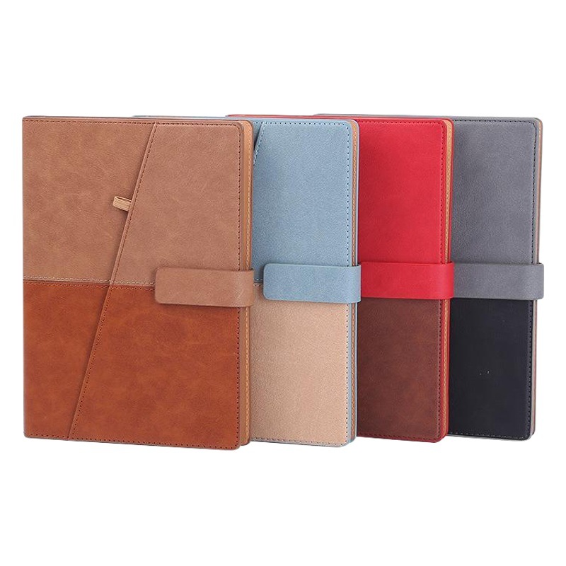 A5 cuaderno de hojas sueltas de negocios personalizado PU de color cambiante superficie de cuero Bloc de notas pluma insertar notebook de oficina logotipo personalizado