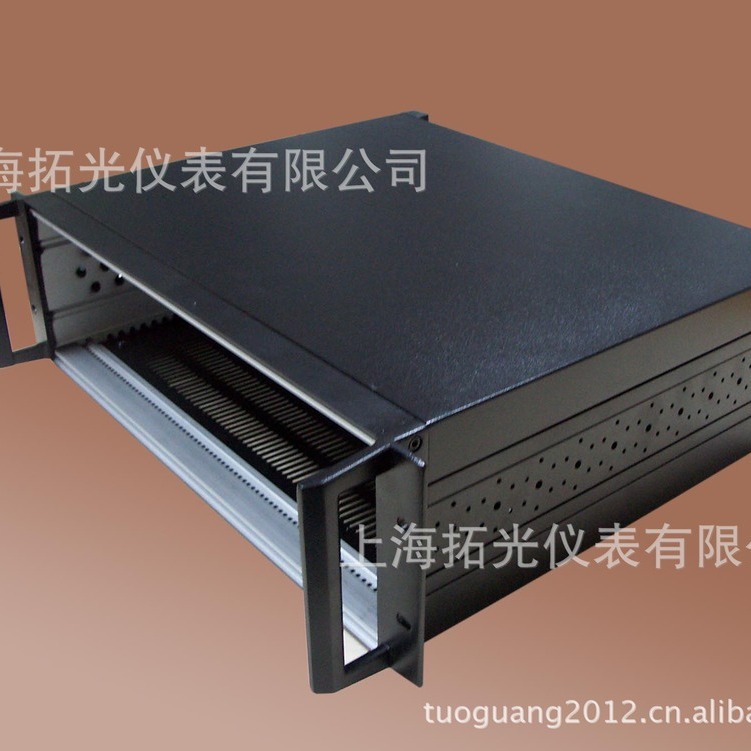 19英寸机箱 u型插箱 仪器仪表机箱外壳 电子元件安装箱 金色机箱