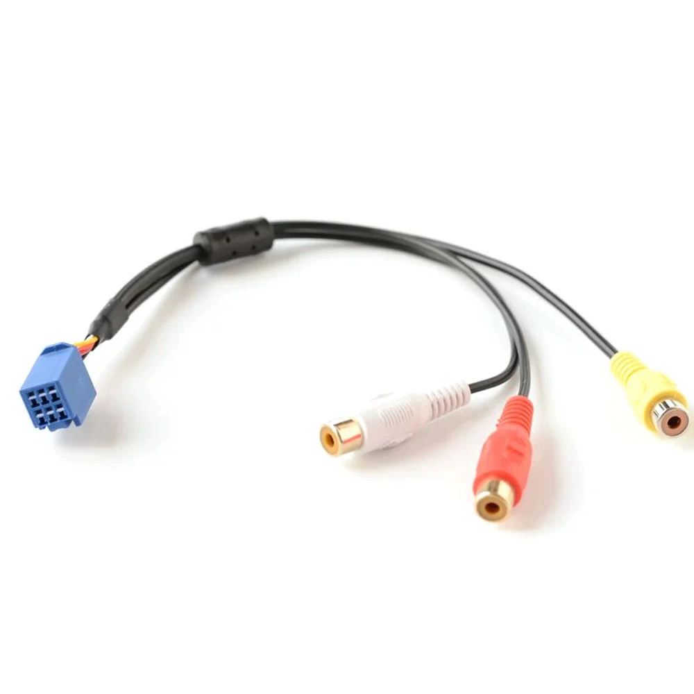 Кабель переходники VTR RCA автомобиля соответствующий для разъема порта штыря голубого AV навигации 6 Тойота DVD