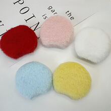 双面大号兔毛米奇毛绒圆耳朵可爱diy手工发饰头箍帽子装饰配件