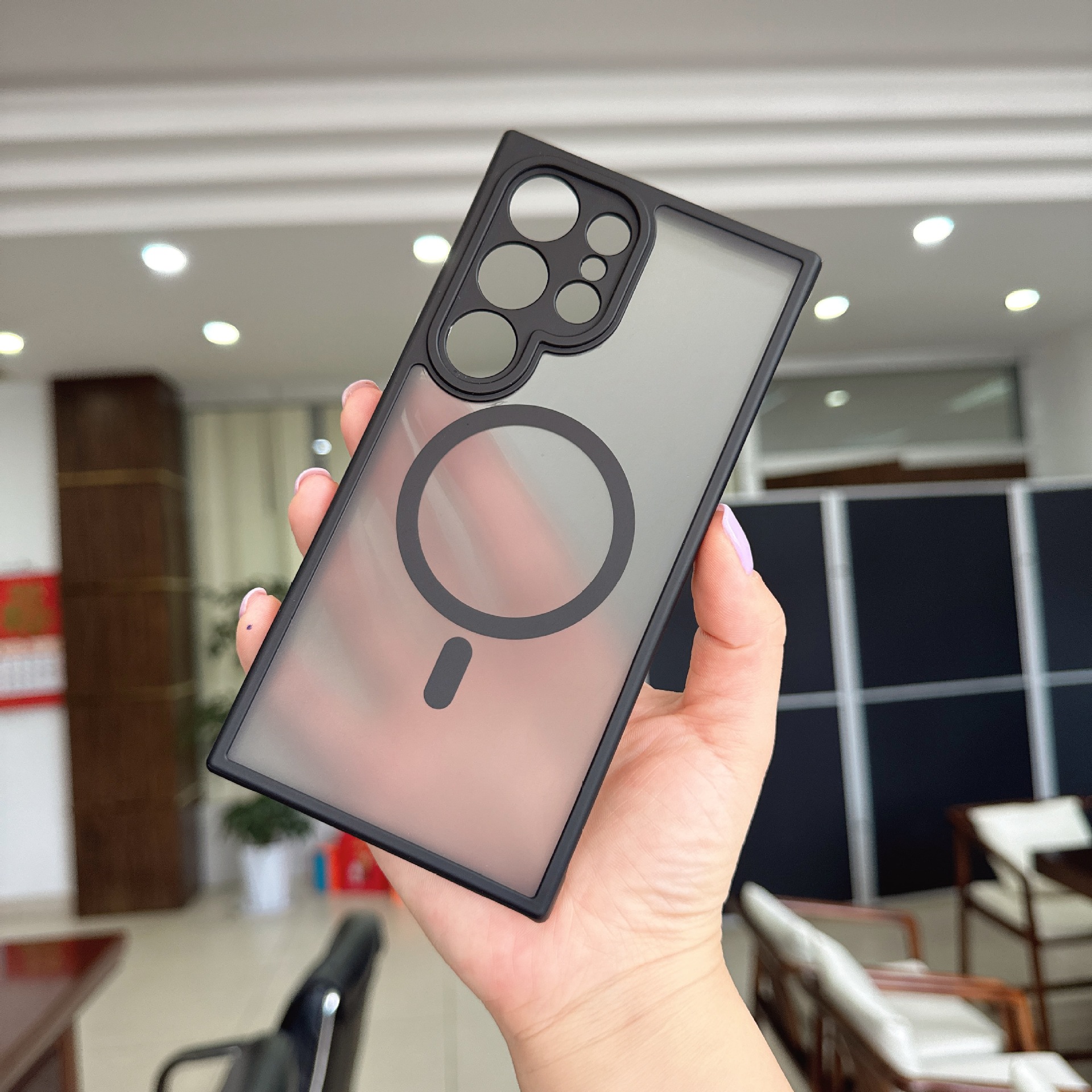 三星 S26ultra肤感磨砂磁吸手机壳适用MagSafe保护套S26FE硬壳A27
