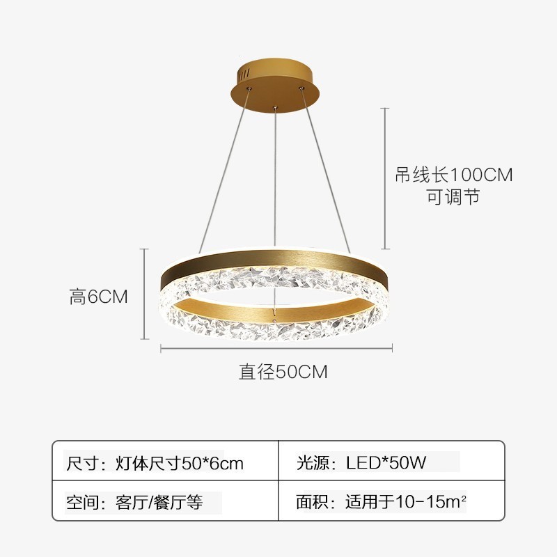 Lámpara de sala de estar led de lujo ligera moderna y sencilla, lámpara de restaurante de personalidad creativa, dormitorio principal para el hogar, lámpara Zhongshan