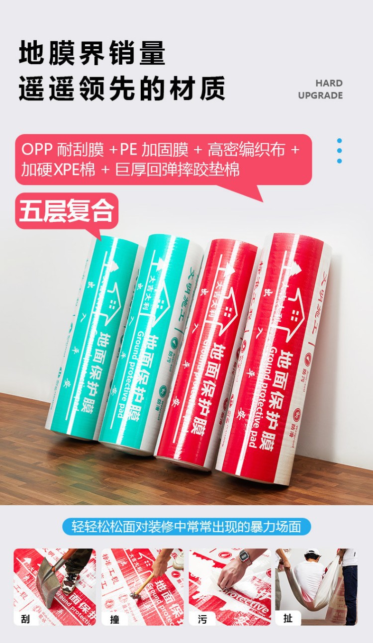 Decoration Floor Protection Film, Floor Tiles, Ceramic Tiles, Floor Mats, Floor Film, Protective Film, Home Decoration Floor Covering, Disposable Protective Mat