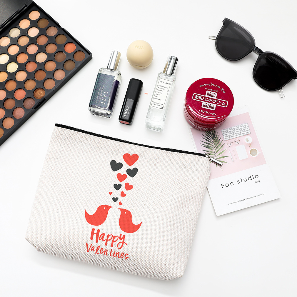 Bolsa de cosméticos simple europea y americana impermeable de algodón y lino bolsa de cremallera bolsa de almacenamiento de joyas cosméticas bolsa de almacenamiento de artículos de tocador bolsa