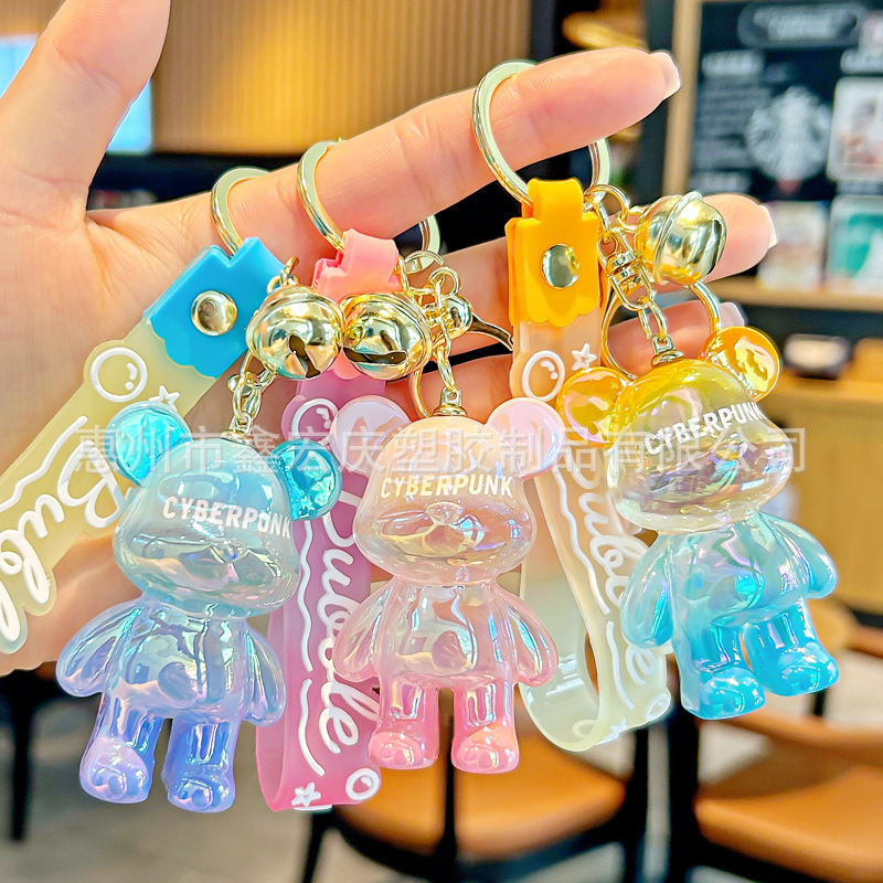 2025 New Creative Colorful Violence Bear Car Keychain Women's Exquisite Cartoon Doll Couple Schoolbag Pendant 2025 New Creative Colorful Violence Bear Car Keychain Women's Exquisite Cartoon Doll Couple Schoolbag Pendant