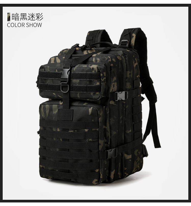 Fabricantes al por mayor de gran capacidad de montaña jungle camuflaje camping mochila de aventura mochila deportiva multifuncional mochila táctica