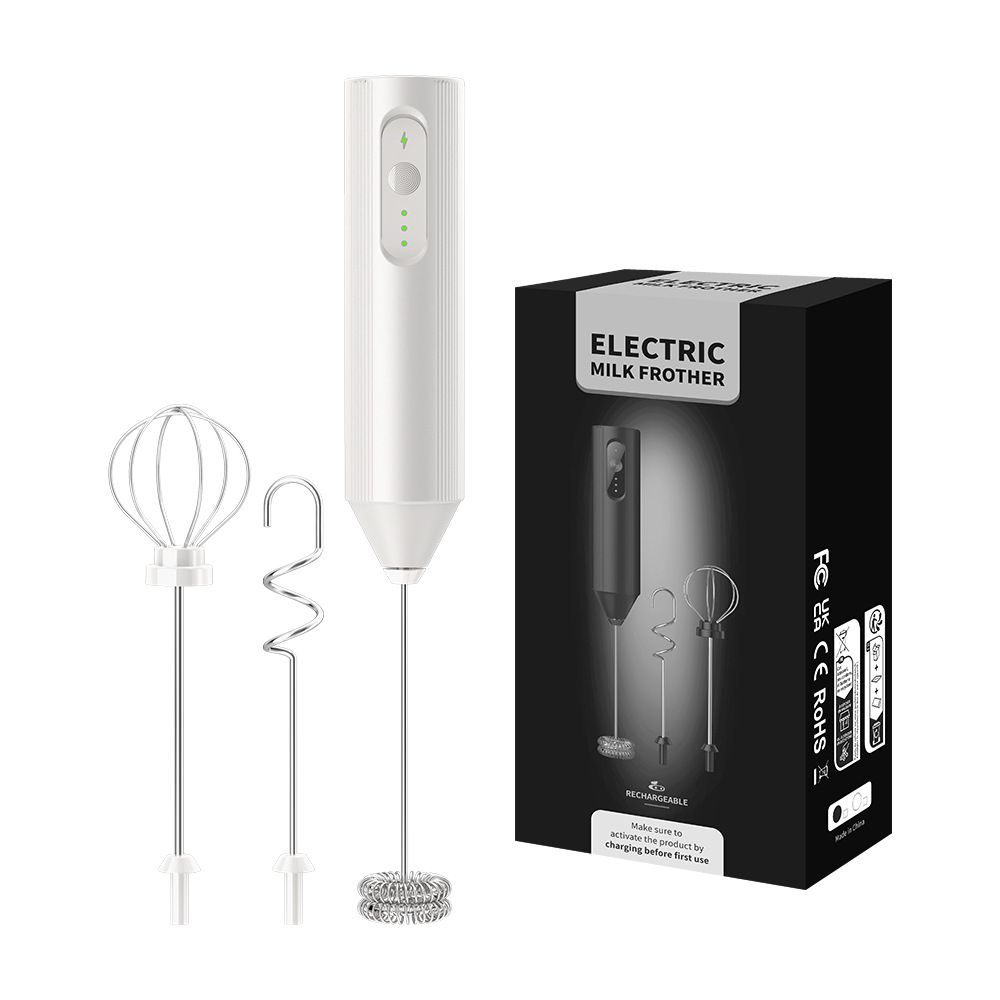 Espumador de leche eléctrico creativo KLT, mini batidor de leche inteligente para café, fabricante de fuente de leche
