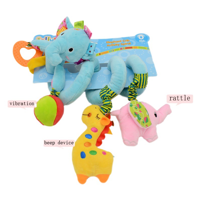 SOZZY nuevo bebé música cama sinuoso juguete de peluche 0 años de edad bebé recién nacido cama remolque bobinado autorización genuina