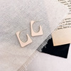 Universal fashionable small retro square earrings, simple and elegant design